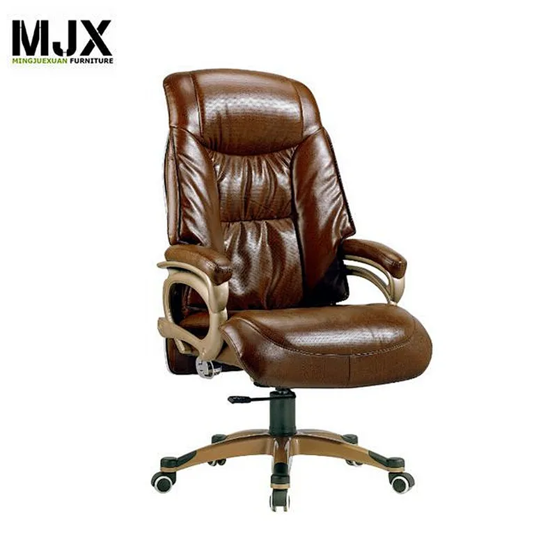 High Back Office Chair Tilt Function Ergonomic Executive Chair With PU Leather