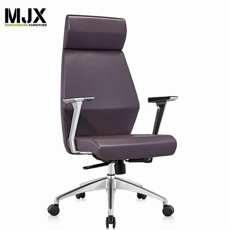 big and tall leather chair with aluminium base