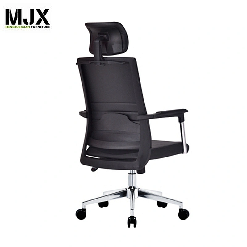 Home furniture grey leather desk chair adjustable indoor sitting work chair