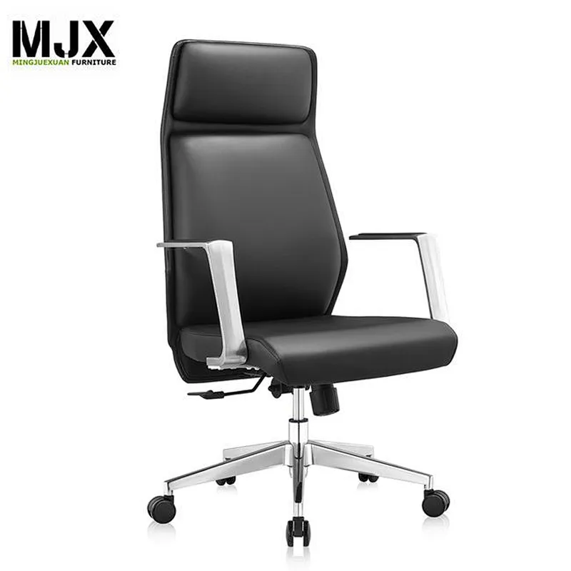 Hot-selling black durable leather mid back best quality executive chair with BIFMA passed CLASS 3 gaslift