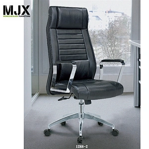 Foshan manufacturer own  design aluminium base  leather chair