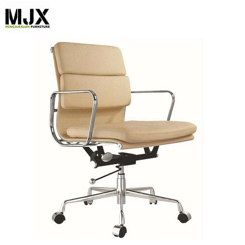 modern leather aluminium frame soft executive chair