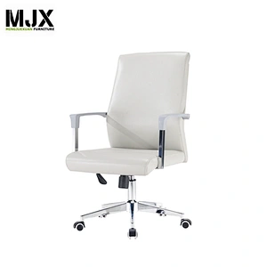 metal seat chesterfield leather chrome metal frame  office chair with Oak wood armpad