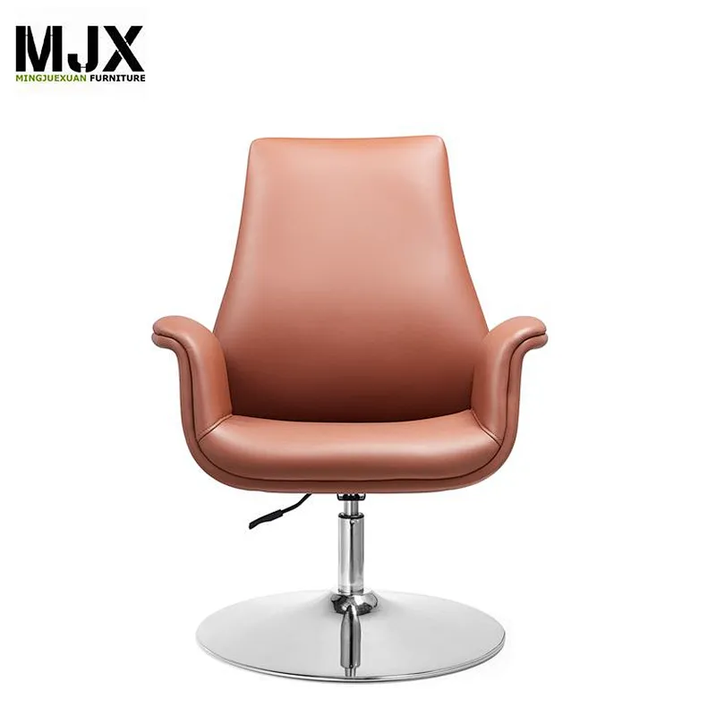 2019 High end competitive mid back office boss visitor chair with chrome metal base round base