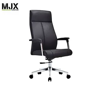 Hot-selling comfortable luxury PU high back office chair with  chrome metal base