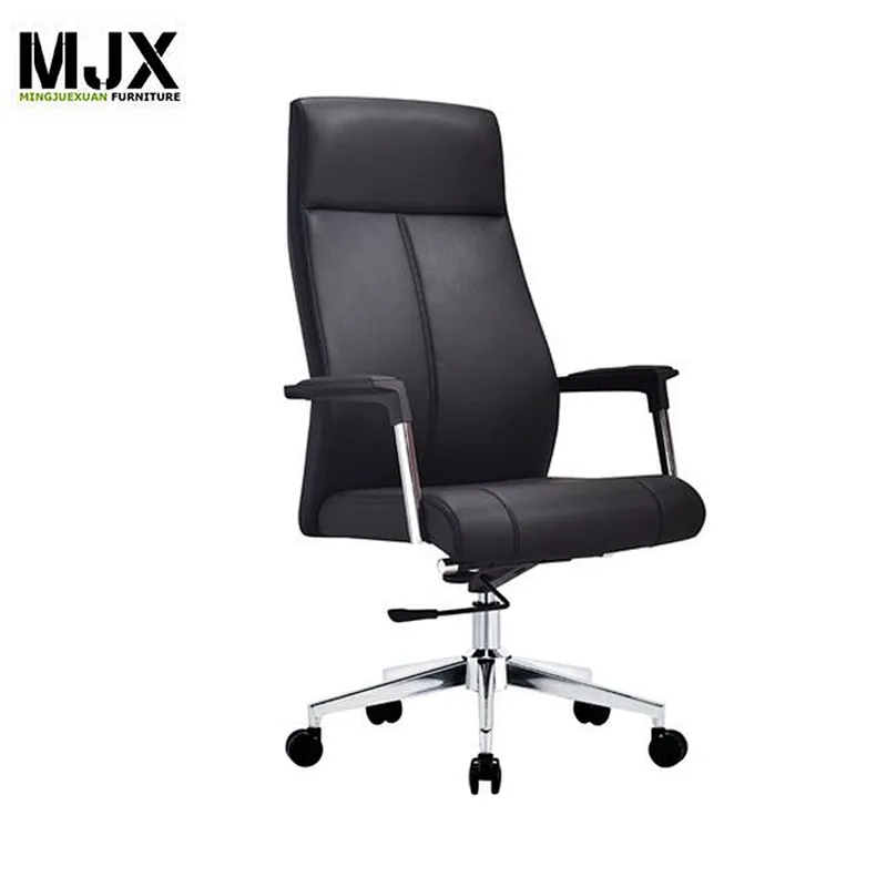 Hot-selling comfortable luxury PU high back office chair with  chrome metal base