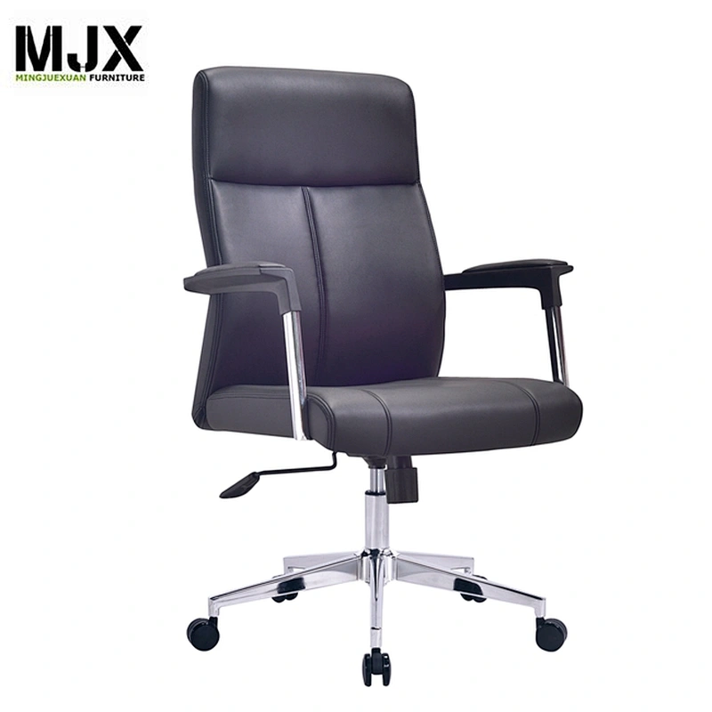 mid-back 360 degree office chair PU leather modern college desk and chair