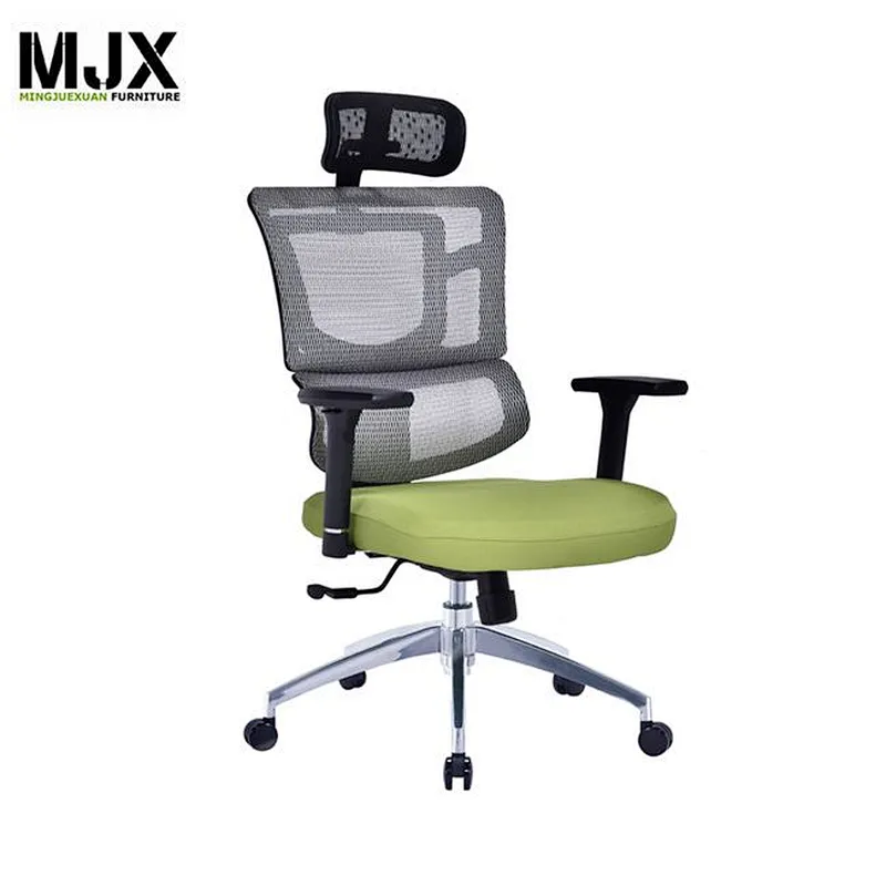 Popular design high back grey mesh swivel office chair with 350mm aluminium base