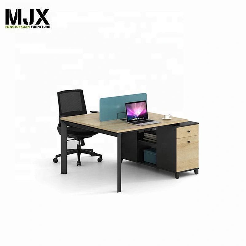 Excellent quality cost-effective office staff workstation with metal leg