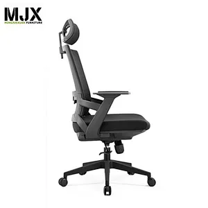 Hgih end mid back  black mesh office chair with fixed pp with fiber armrest