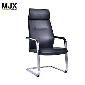 Simple design high back executive chair with chrome metal base for project