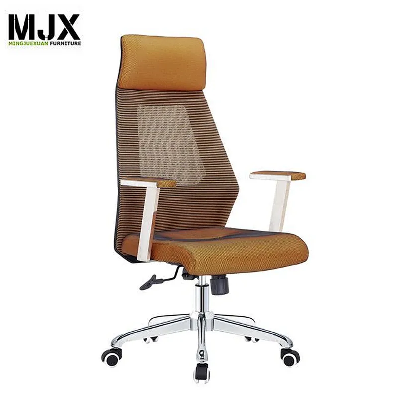 Durable high back mesh office swivel chair with chrome metal base
