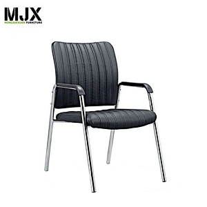 hot sell factory  PU conference chair 4 legs padded stackable training chair