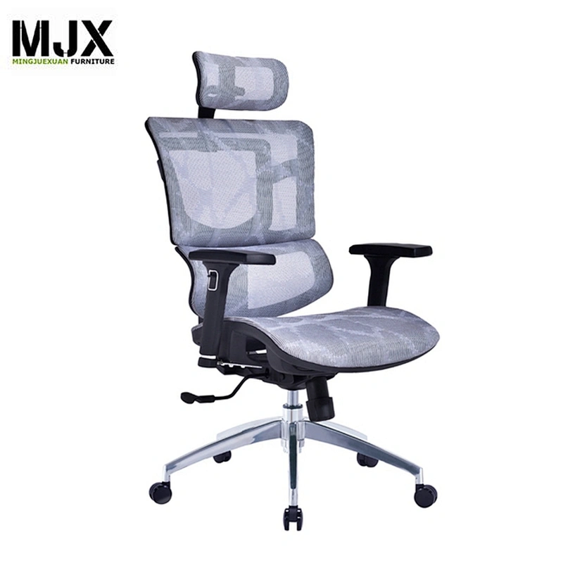 Home and office use ergonomic seating gray desk chair with wheel