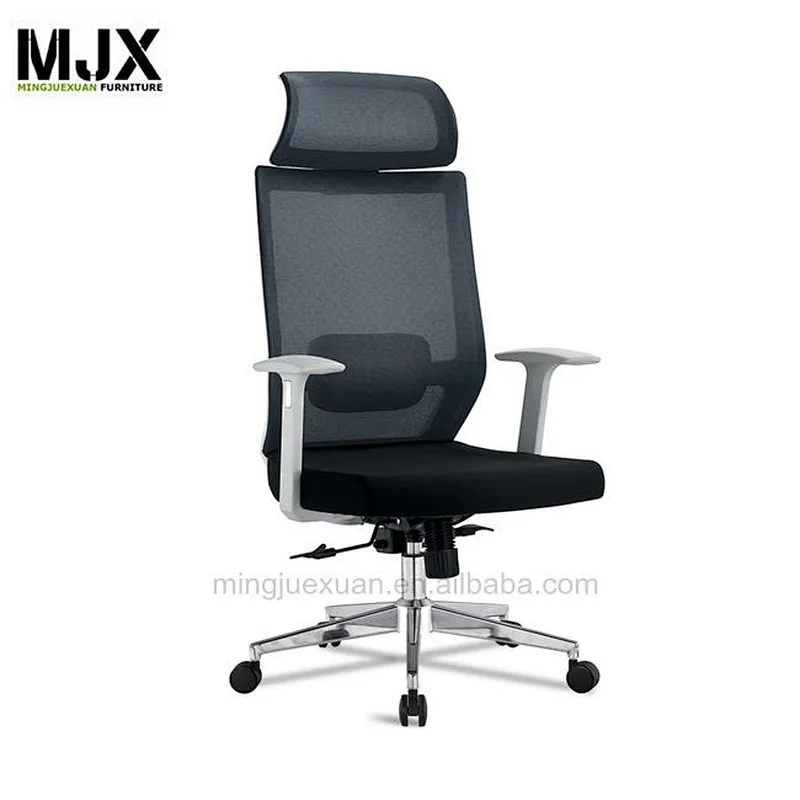 High back ergonomic mesh chair with adjustable headrest