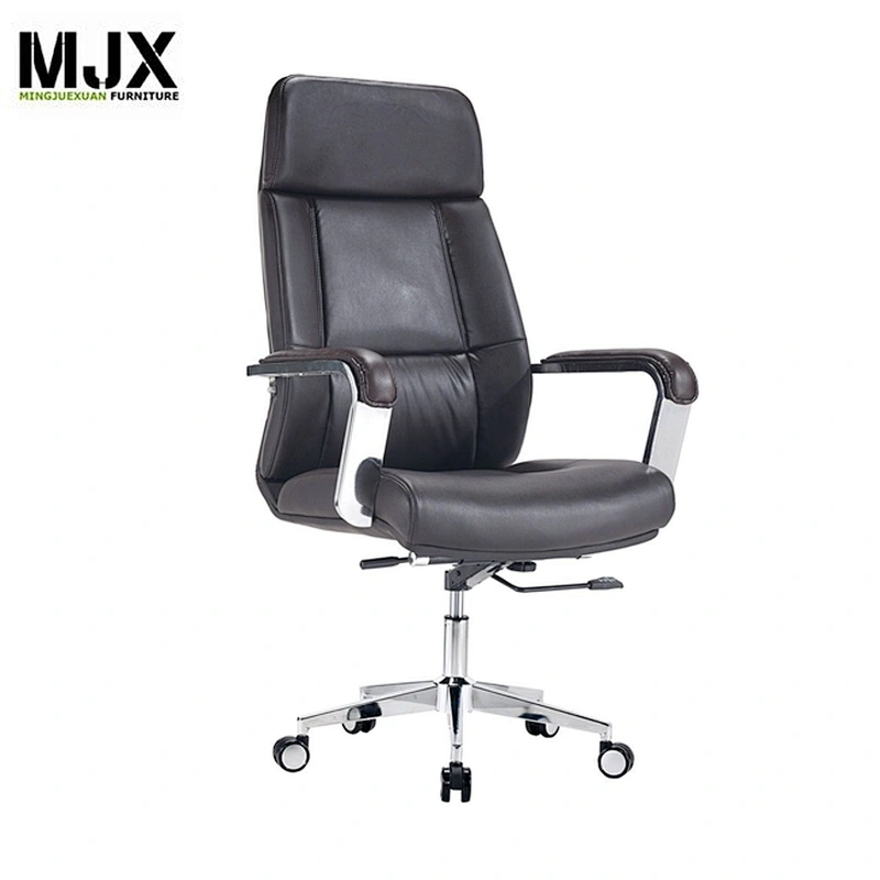 unique design high back PU manager chair with aluminium arm Desk Rolling chairs
