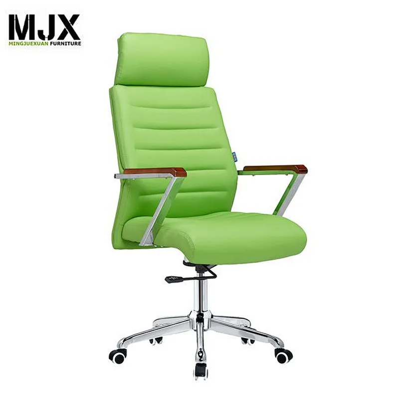 Simple design mid-back swivel chair with 320mm chrome metal base