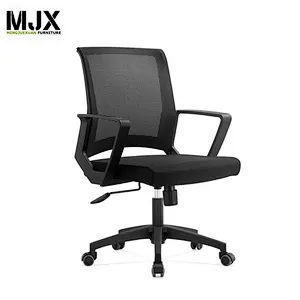 Most popular simple design mid back mesh office chair with chrome metal  base