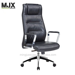 Guangdong high back executive office chair leather chair 5-star base with PU padded armpad