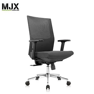 2019 latest  black mesh mid back office chair with  chrome metal base