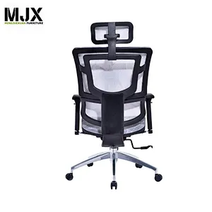 Popular design high back grey mesh swivel office chair with 350mm aluminium base