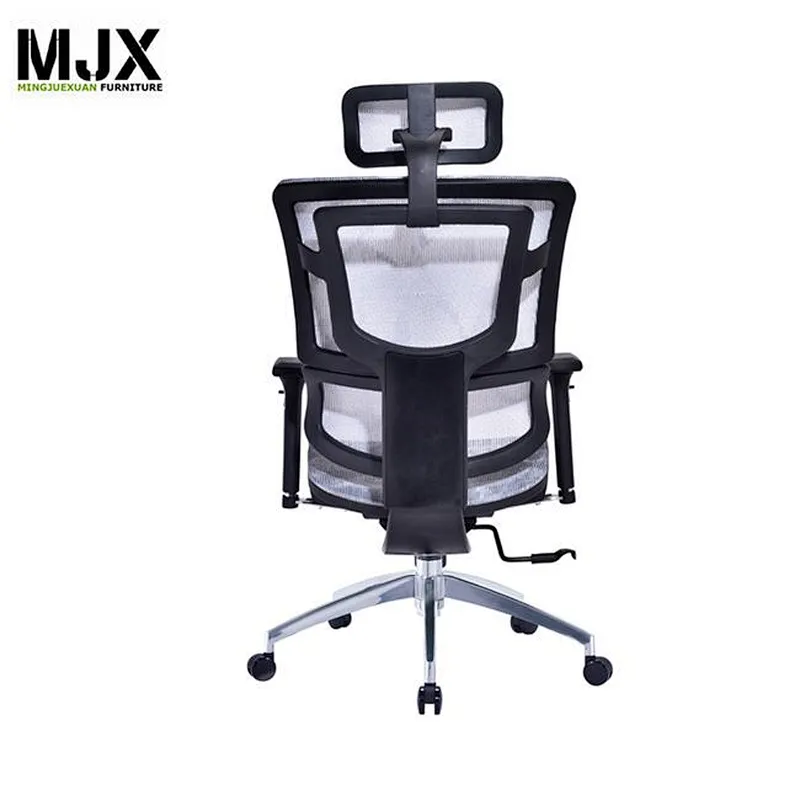 Popular design high back grey mesh swivel office chair with 350mm aluminium base