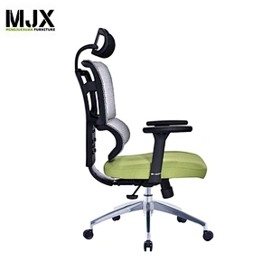 Home and office use ergonomic seating gray desk chair with wheel