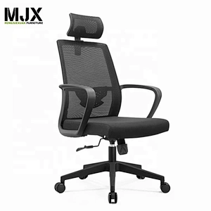 High back swivel ergonomic chair with height adjustable &angle headrest