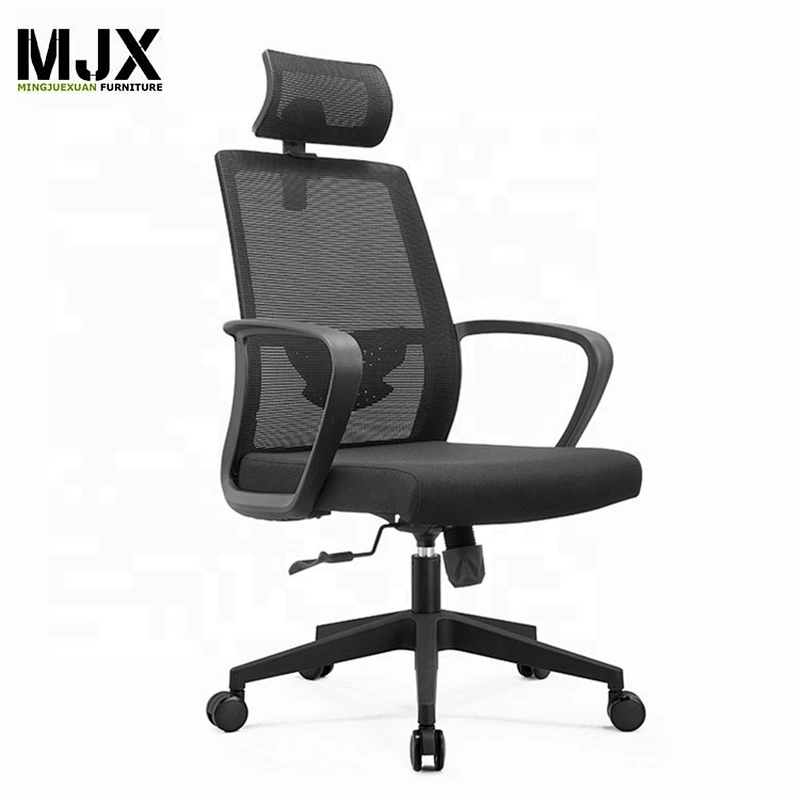 High back swivel ergonomic chair with height adjustable &angle headrest