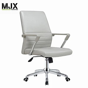 China manufacturer Low Price high back white leather executive office chair