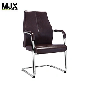 Heavy duty office furniture leather Conference Room chairs no wheels