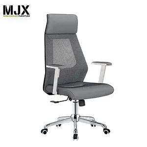 High back mesh office swivel chair with Chrome metal armrest