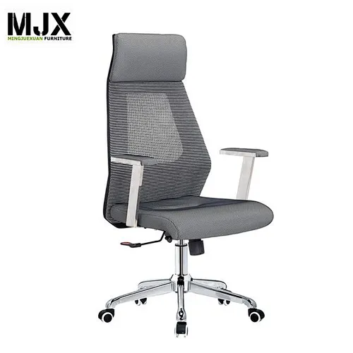 High back mesh office swivel chair with Chrome metal armrest