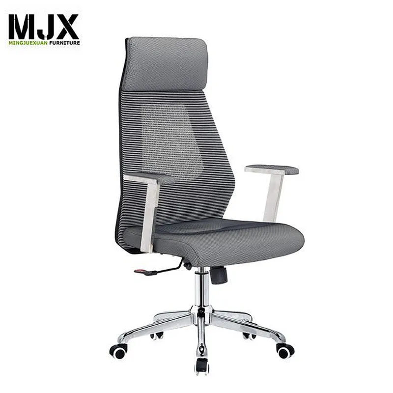 High back mesh office swivel chair with Chrome metal armrest