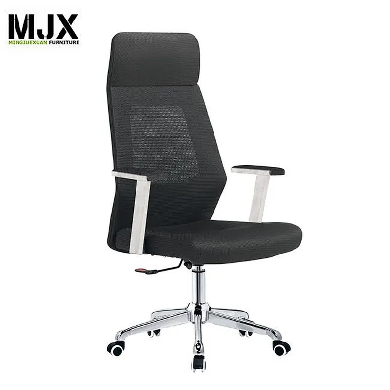 Durable high back mesh office swivel chair with chrome metal base