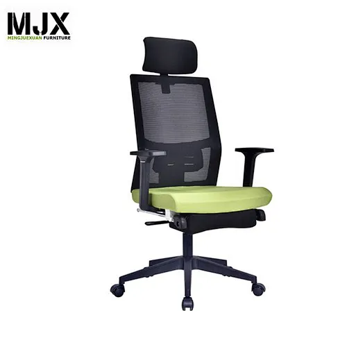 Fashionable green  high back mesh sleeping swivel chair with 180 degree tilting&locking mechanism