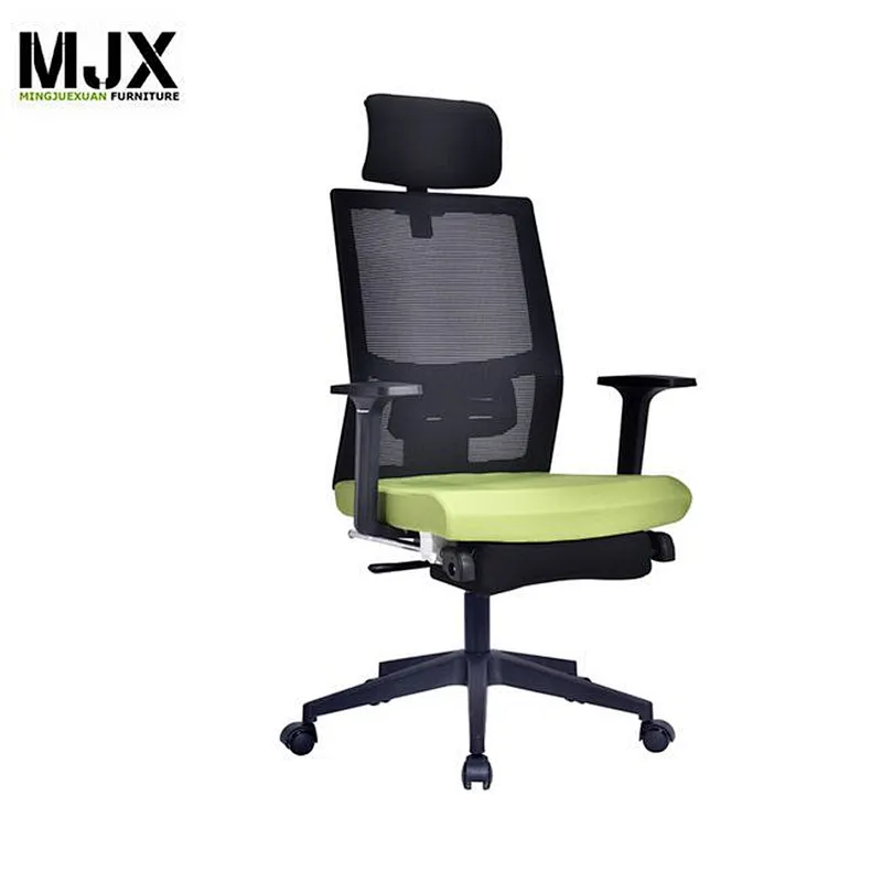 Fashionable green  high back mesh sleeping swivel chair with 180 degree tilting&locking mechanism