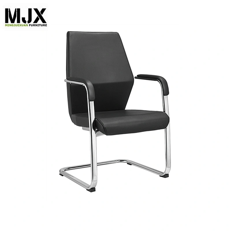 High end comfortable luxury brown PU mid back boss chair with aluminium alloy base