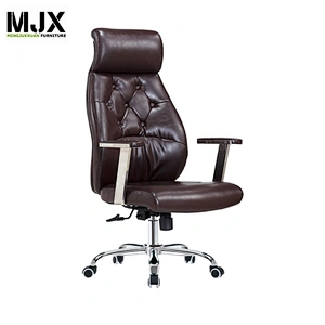 regency style reclining modern office chair Chrome metal arm with Oak wood armpad