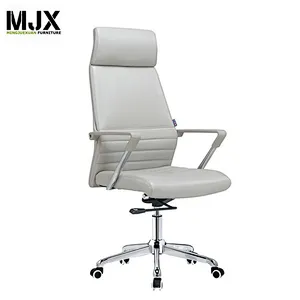 High back brown PU swivel chair with PU padded seat&back