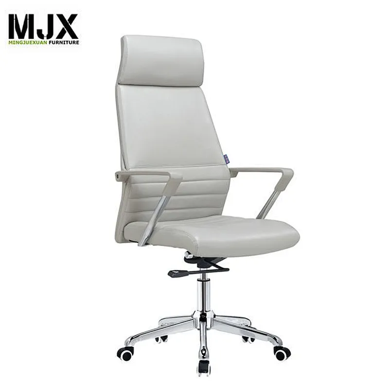 High back brown PU swivel chair with PU padded seat&back