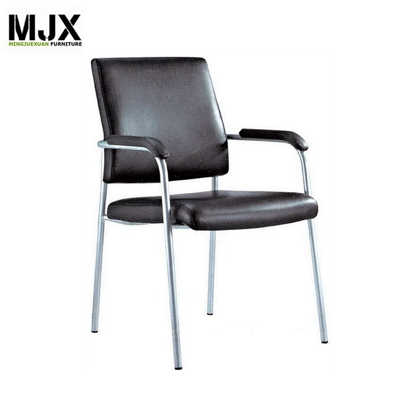 hot sell factory  PU conference chair 4 legs padded stackable training chair