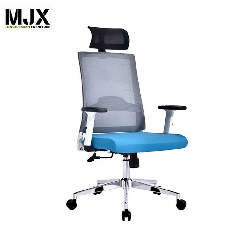 Hot-selling  high back swivel ergonomic chair with height adjustable fabric padded headrest
