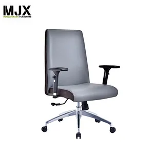 Mid back executive swivel office chair with aluminum base
