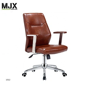 Factory own design high back office chair with stainless steel armrest