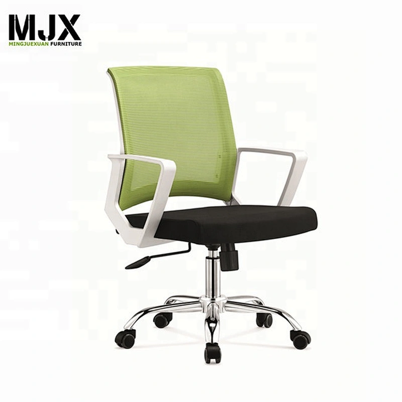 Mid back office hair mesh revolving chairs with back frame