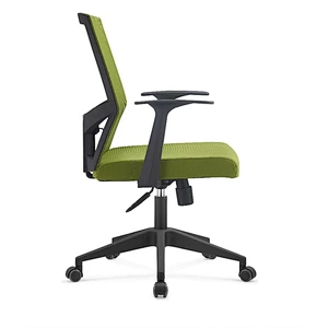 Black computer swivel mesh office chair with aluminium base