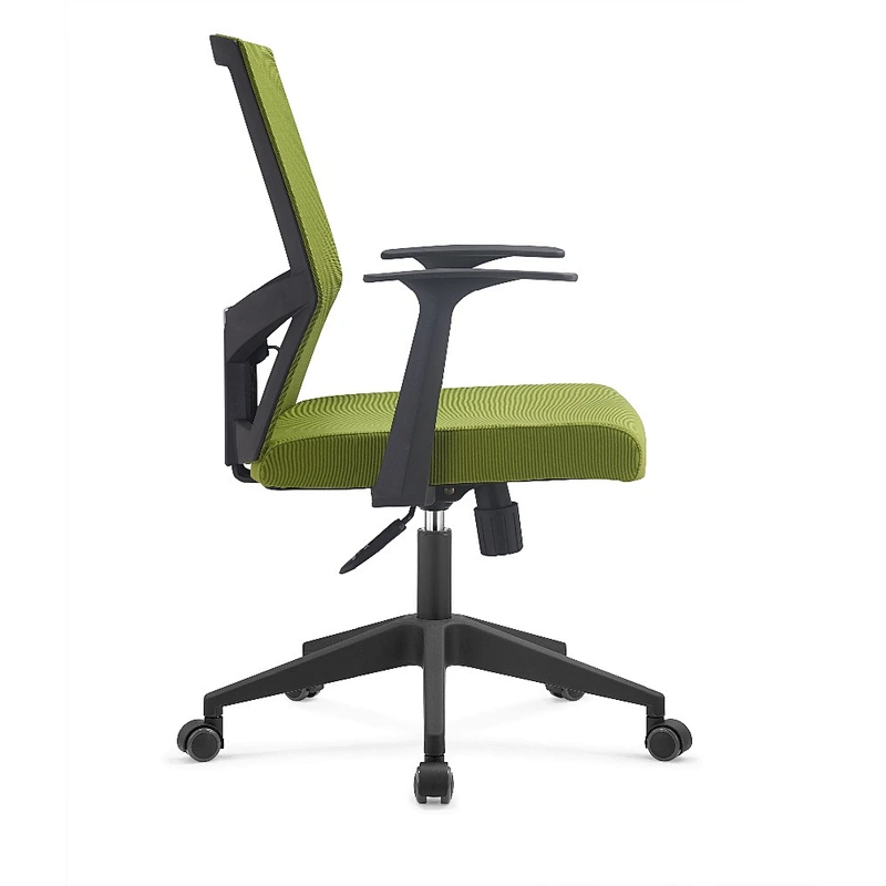 Black computer swivel mesh office chair with aluminium base
