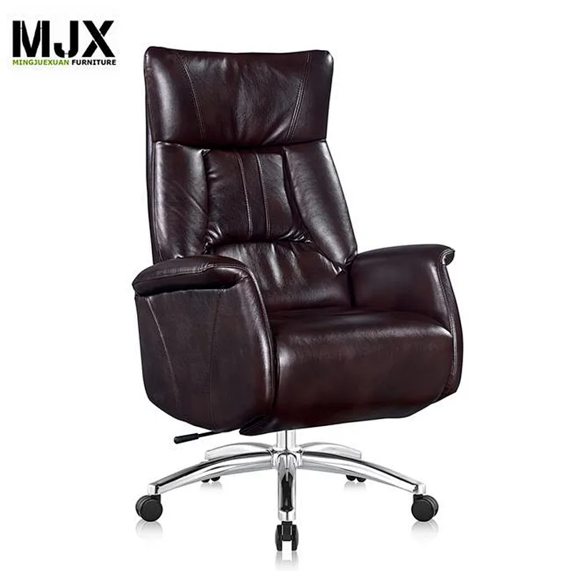 Luxury manual operation chair with 370mm chrome metal base