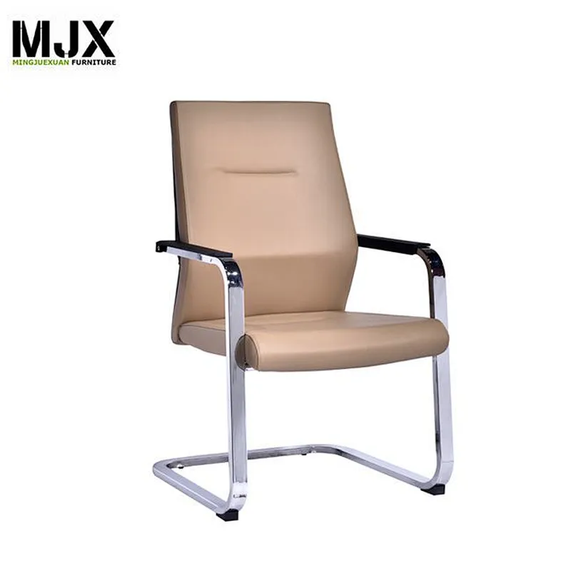 Simple design  mid back visitor chair with 2.0mm thickness chrome metal frame